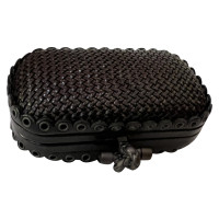 Bottega Veneta Knot Clutch Leather in Black