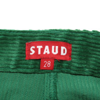 Staud Trousers Cotton in Green