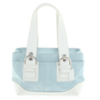 Coach Handbag in blue / white
