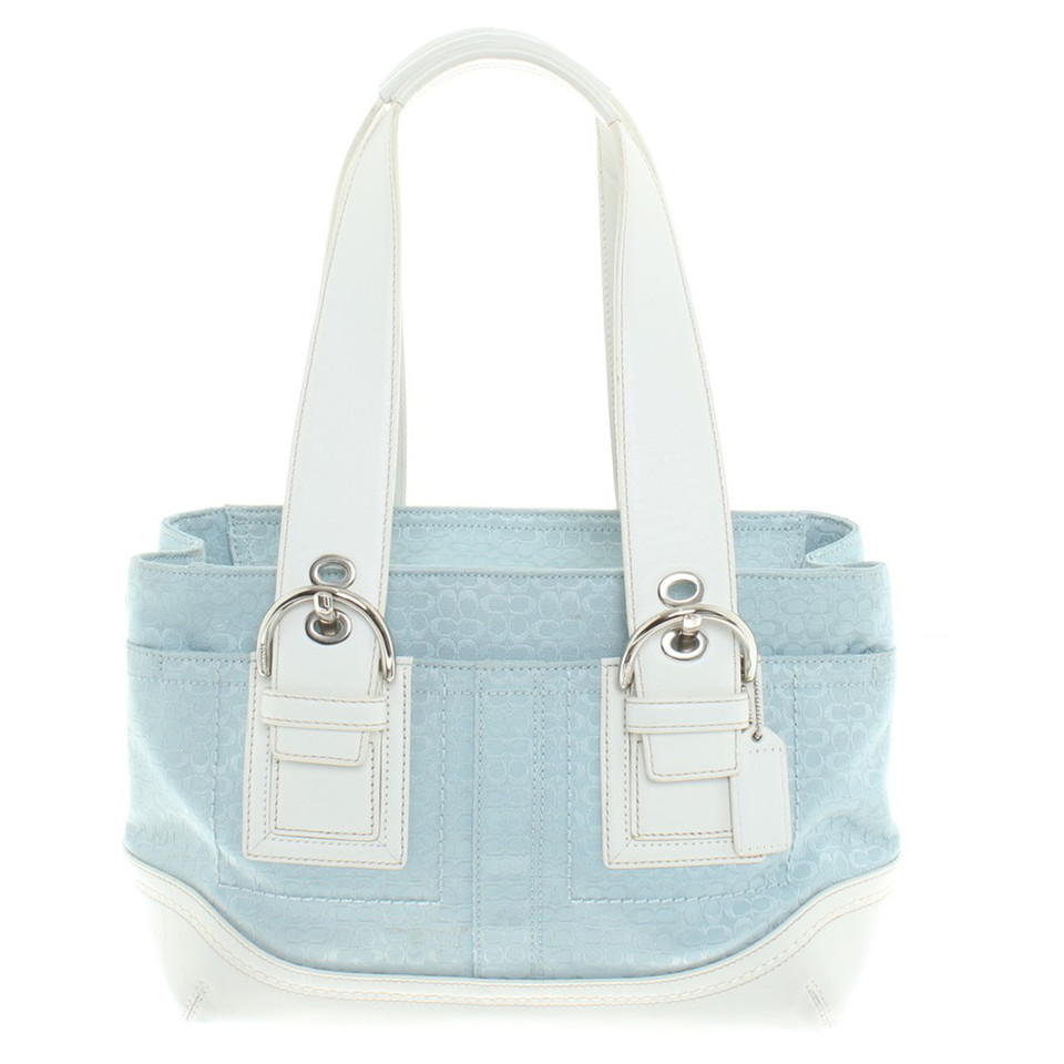 Coach Handbag in blue / white