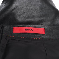 Hugo Boss Leren rok in zwart