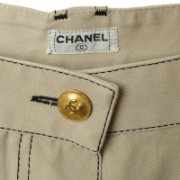 Chanel Brede taille broek in beige