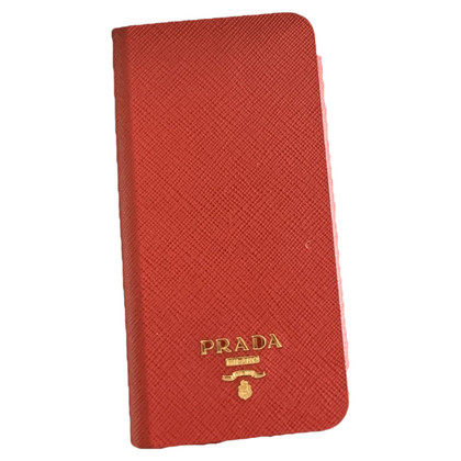Prada Accessoire aus Leder in Rot