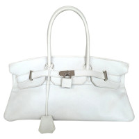Hermès Birkin Bag 40 in Pelle in Bianco