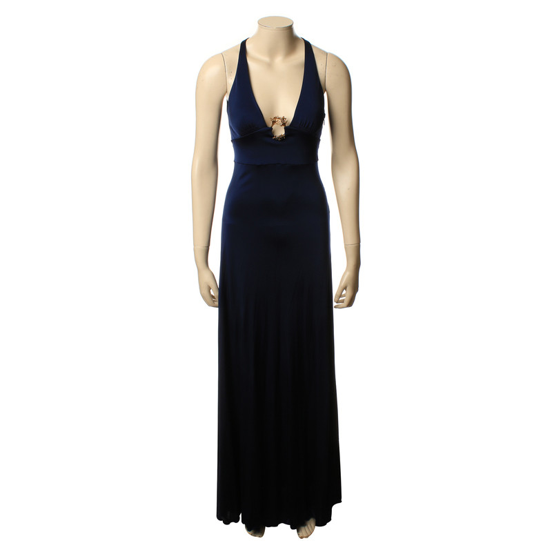 Roberto Cavalli Long dress in dark blue