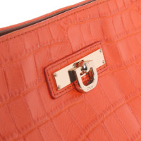 Dkny Shoulder bag Leather in Orange