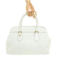 Prada Handtasche aus Leder in Creme