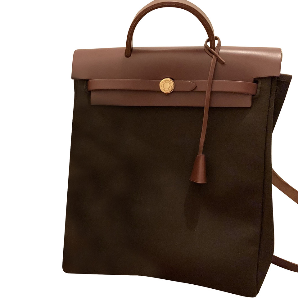 Hermès Backpack Canvas in Brown