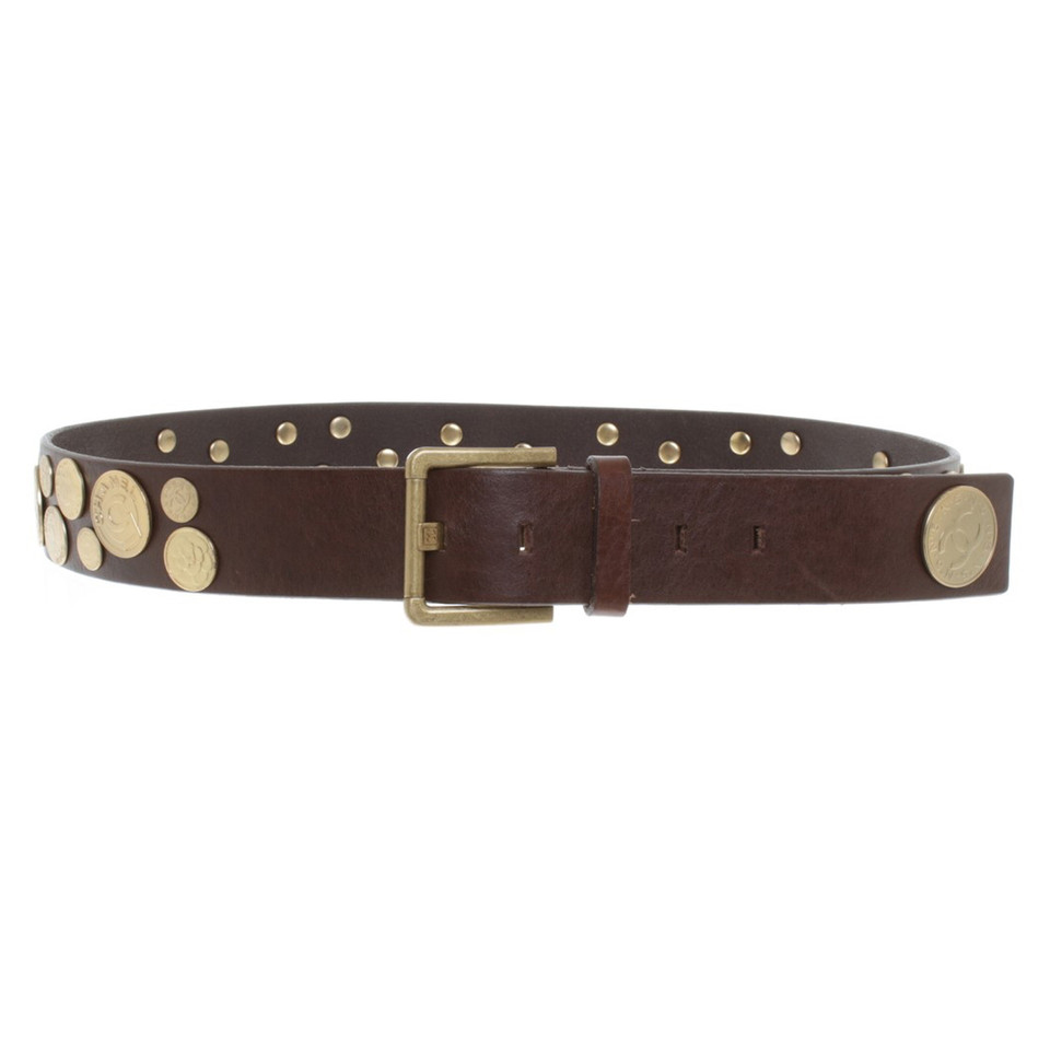 Chanel Leather belt with metal details