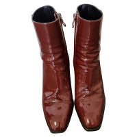 Aeyde Ankle boots Patent leather in Brown
