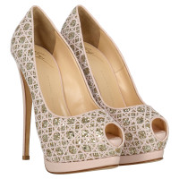 Giuseppe Zanotti Pumps/Peeptoes Canvas in Roze