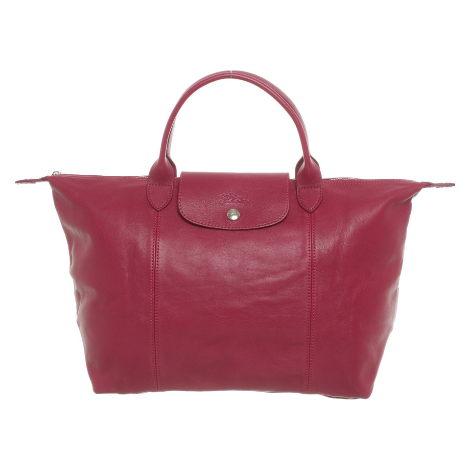 Longchamp Handtas Leer in Fuchsia