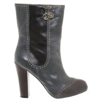 Armani Jeans Ankle boots Leather in Petrol