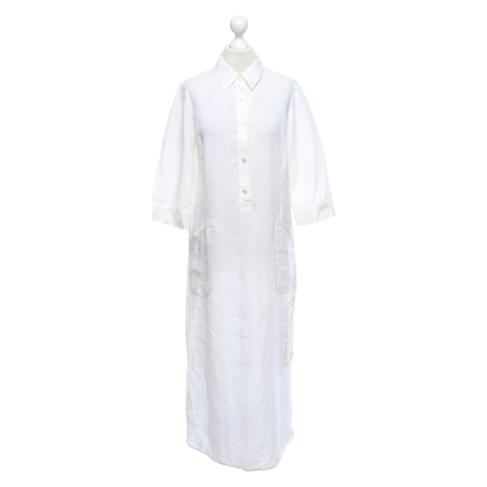 Marina Rinaldi Kleid aus Leinen in Weiß