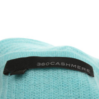 360 Sweater Kasjmier truien in turquoise