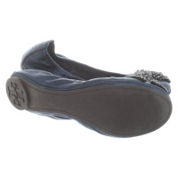 Tory Burch Slippers/Ballerinas Leather in Blue