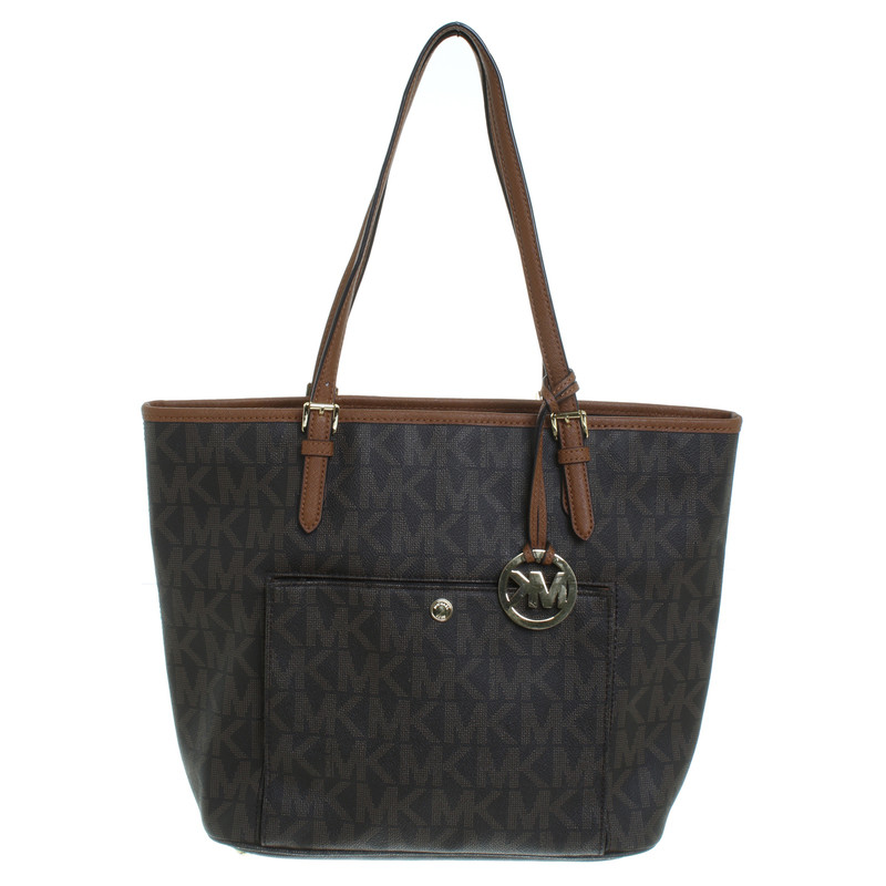 Michael Kors "Jet set item LG snap Pocket Tote" in Brown