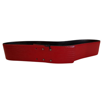 Atos Lombardini Belt Patent leather in Red