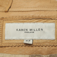 Karen Millen Jas/Mantel Leer in Bruin