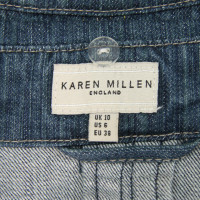 Karen Millen Jeansjacke mit Leder-Details