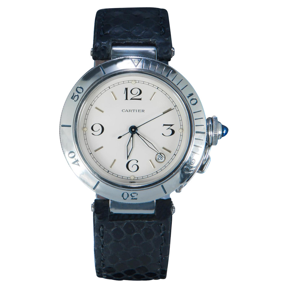 Cartier Horloge Leer in Zwart