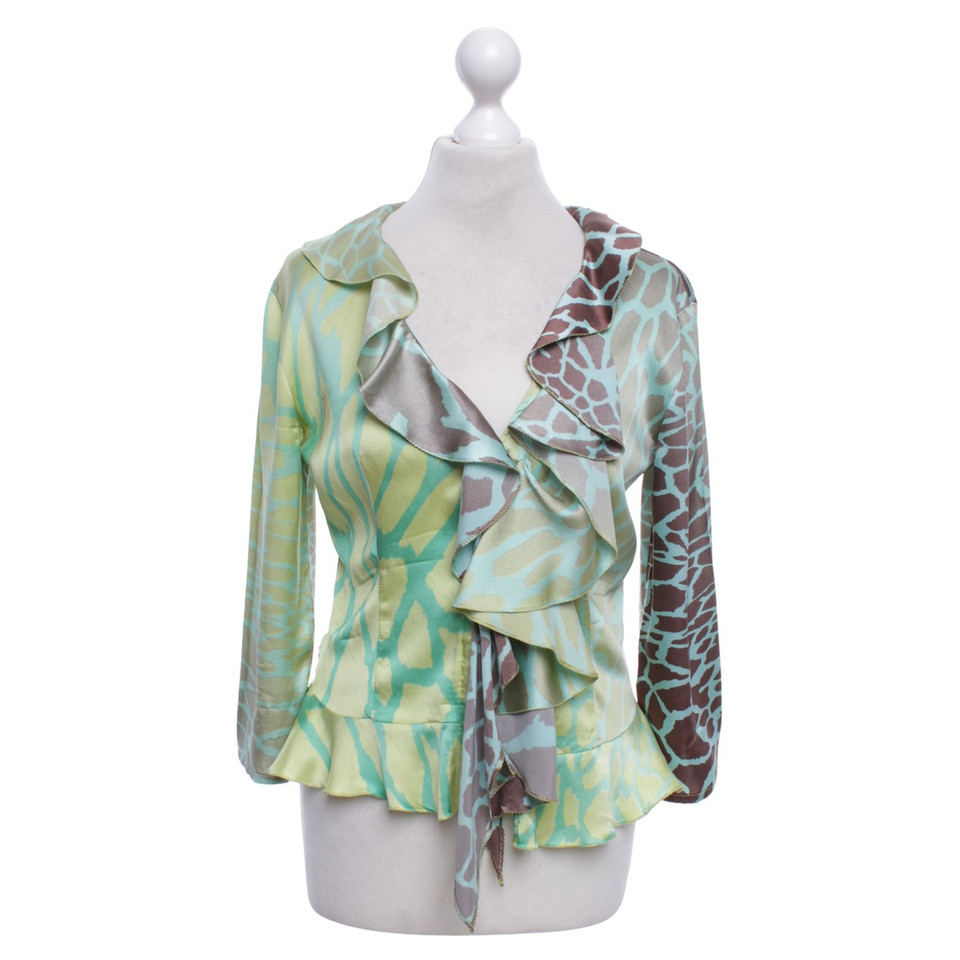 Roberto Cavalli Zijden blouse met patroon