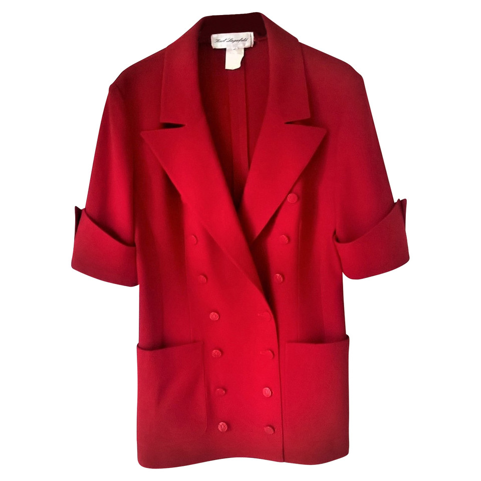 Karl Lagerfeld Blazer aus Wolle in Rot