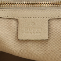 Gucci Bamboo Shopper en Cuir en Crème