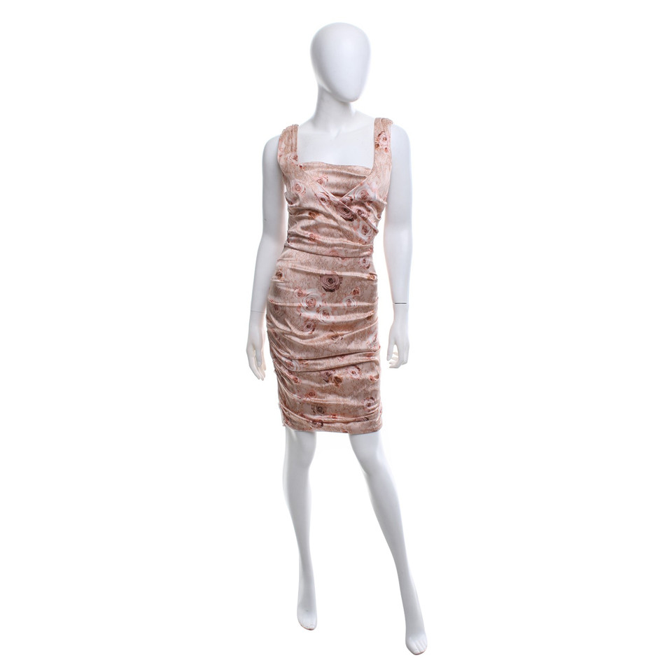 Elisabetta Franchi Silk dress in rosé