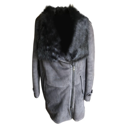 Burberry Jacket/Coat Suede in Grey