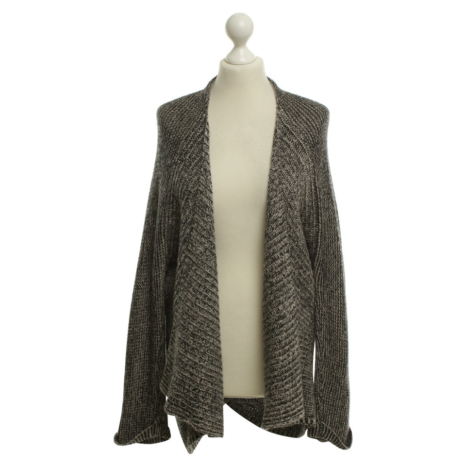 Velvet Cardigan en noir / blanc