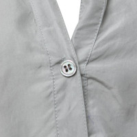 Turnover satin Top en gris clair