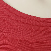 Hervé Léger Robe texturée en rouge