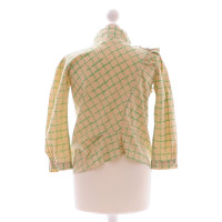 Marni Green beige Plaid blouse