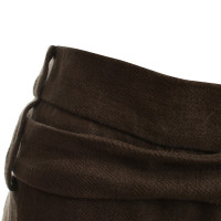Chloé Wide linen trousers in khaki