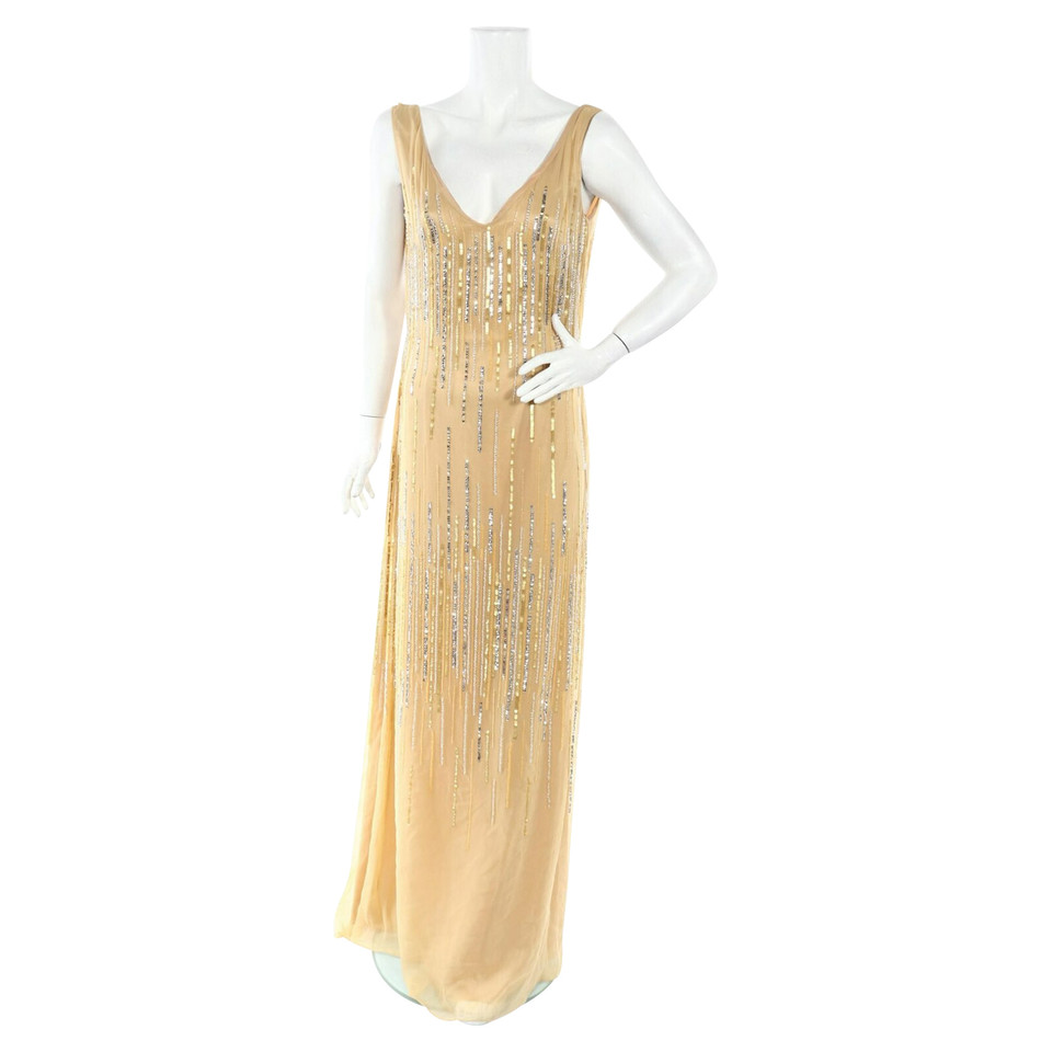 Barbara Schwarzer Kleid aus Seide in Gold