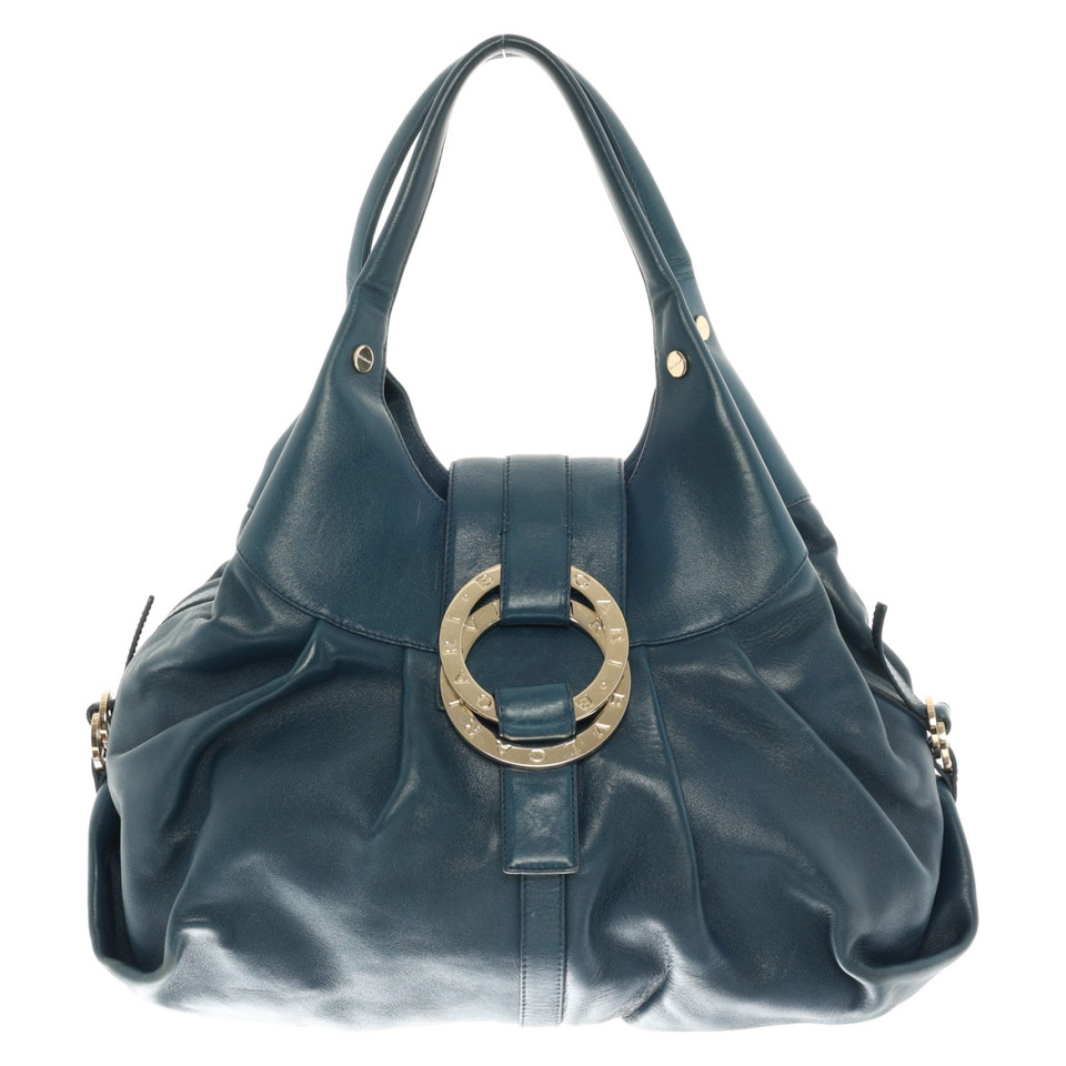 Bulgari Handbag Leather in Blue