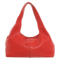 Bottega Veneta Handtasche aus Leder in Rot