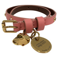 Alexander McQueen Armreif/Armband aus Leder in Rosa / Pink