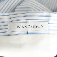 J.W. Anderson Blouse à une épaule en blanc / bleu