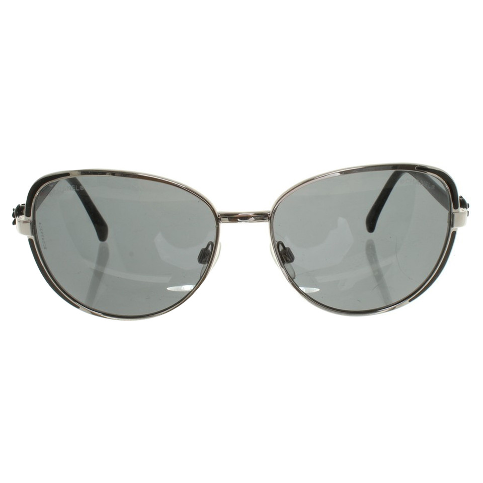 Chanel Sunglasses in Silver / Black