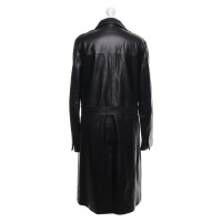 St. Emile Leather coat in dark brown