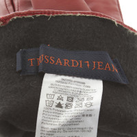 Trussardi Gloves Leather in Bordeaux
