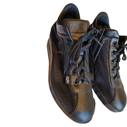 Rucoline Sneakers aus Leder in Schwarz