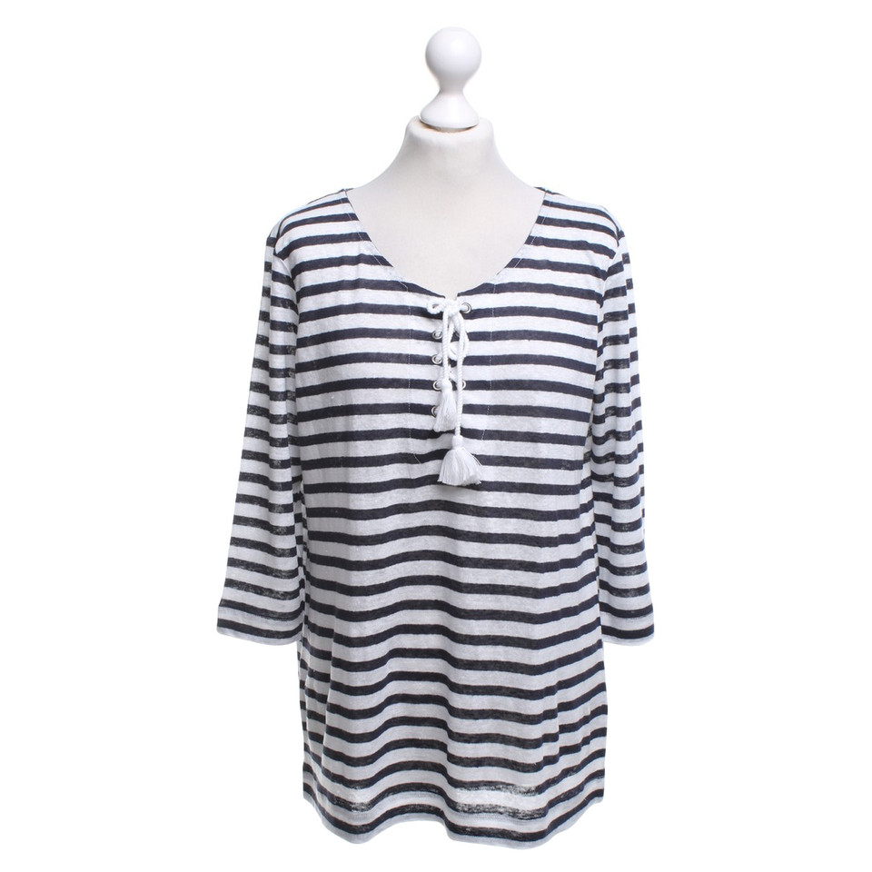 Bloom top with stripe pattern