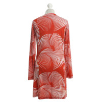 Diane Von Furstenberg zijden jurk in rood / wit