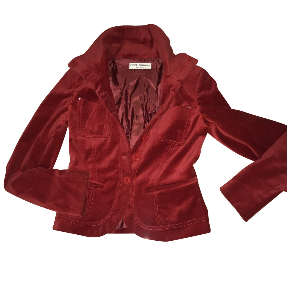 Dolce & Gabbana Veste/Manteau en Rouge