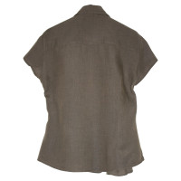 Max Mara Top Linen in Brown