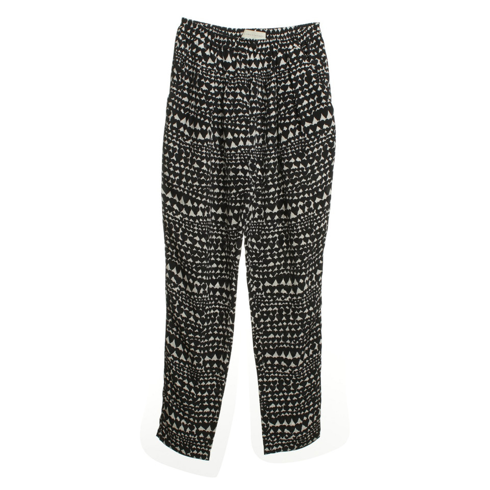 Stella McCartney pantaloni in seta a motivi geometrici