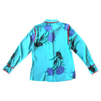 Diane Von Furstenberg Top Silk in Turquoise